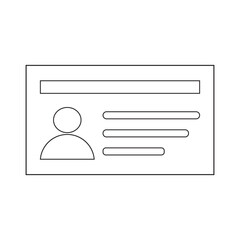  identity card icon on white background