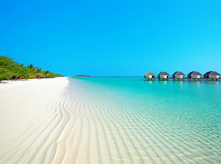 Unwind on Paradise: Exotic Island Beach with Shoreskissed Sands & Azure Ocean

