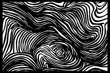 Abstract black and white pattern. For use in graphics. Minimalist illustration for printing on wall decorations