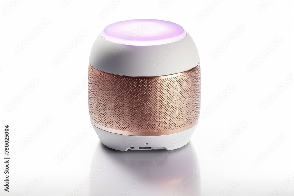 Poster smart speaker. background with selective focus and copy space