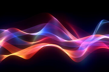 Obraz premium Vibrant Fiber Optics Colorful Technological Background