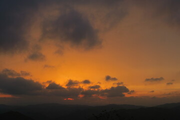 sunset in the sky