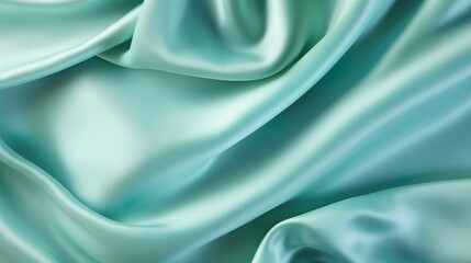 A visually soothing texture of rippling smooth satin fabric in a calming shade of blue Perfect for background use - Powered by Adobe
