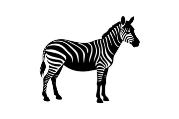 zebra silhouette vector art illustration
