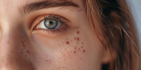Fototapeta premium Teenage girl with acne