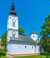 Bodjani monastery in Serbia during a sunny day
