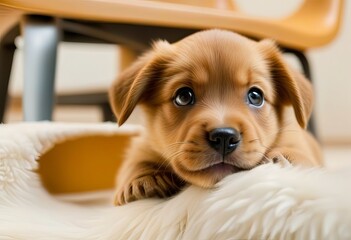 The Irresistible Charm of a Mixed Breed Puppy - obrazy, fototapety, plakaty
