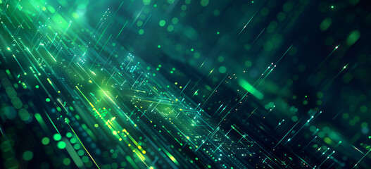 abstract green light AI background