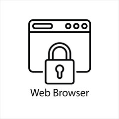 Web Browser Icon Symbol vector graphics.