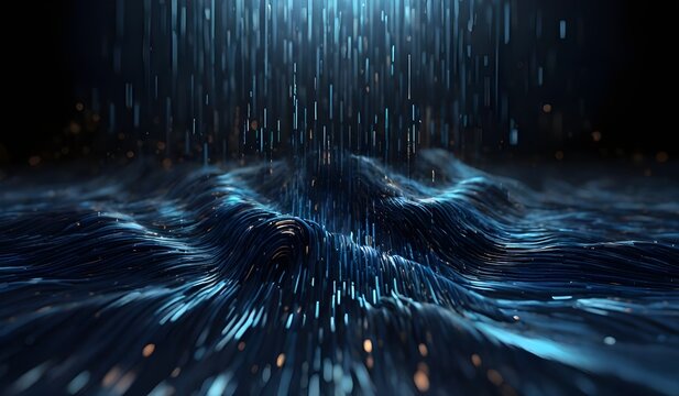 Digital binary data technology background