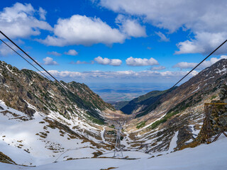 Winter landscape in the Transylvanian Alps - Fagaras Mountains, Romania, Europe - 780032243