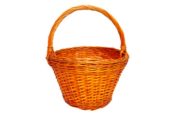 Wicker basket in PNG isolated on transparent background