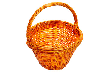 Wicker basket in PNG isolated on transparent background