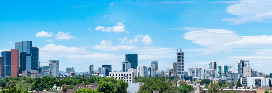 guadalajara, ciudad, zapopan, edificos, panoramica, tren ligero