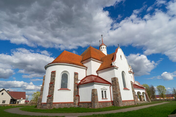 Fototapeta na wymiar Church of Our Lady Ruzhentsova in the village of Soly, Belarus