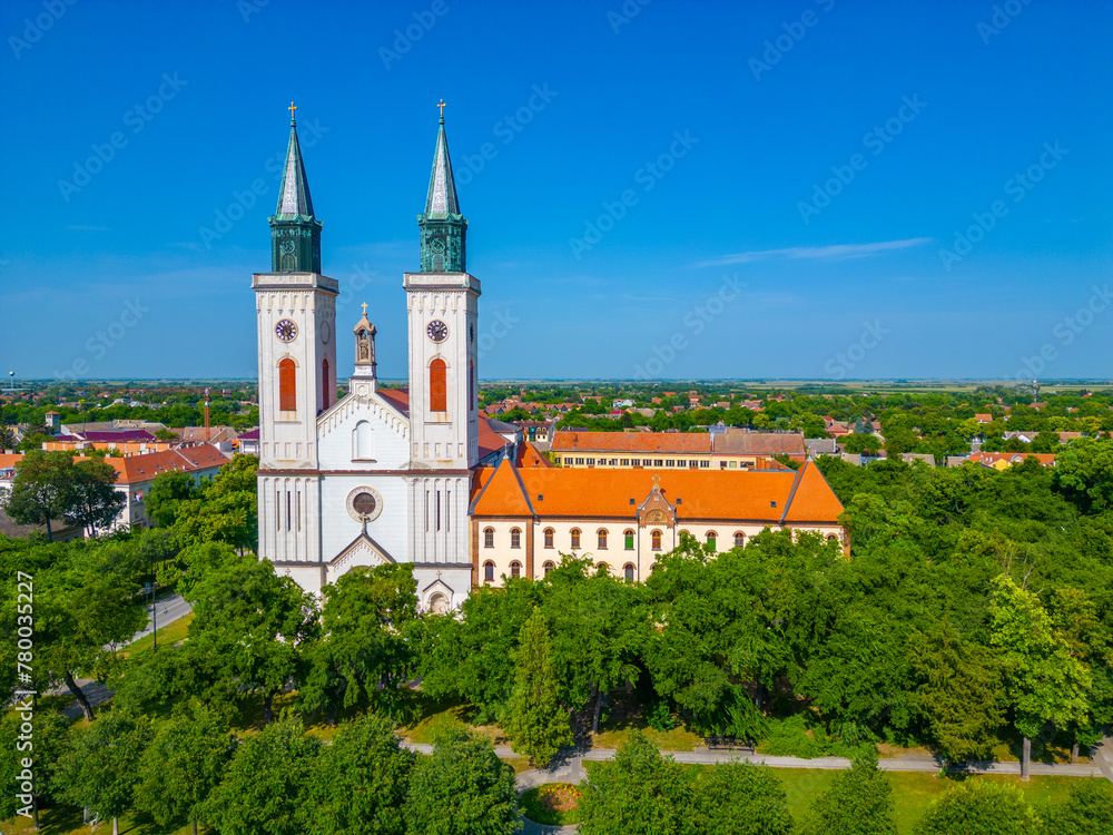 Sticker the carmelite church (the church of st stephen the king) in serb