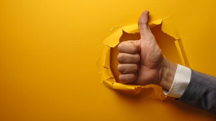 Thumbs-Up Business Satisfaction