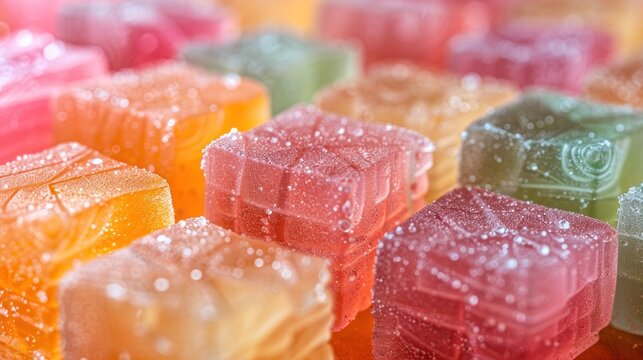 Close Up of Colorful Gummy Bears