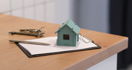 Obraz na płótnie Canvas Bank calculates the home loan rate, Business Concept.