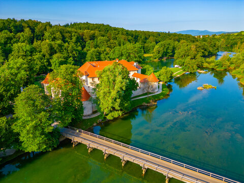 Otocec castle near Novo Mesto in Slovenia