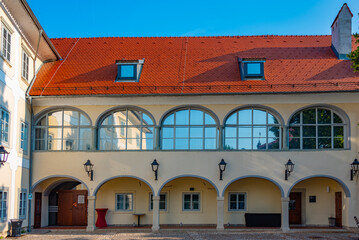 Fototapeta premium Khislstein castle in Slovenian town Kranj