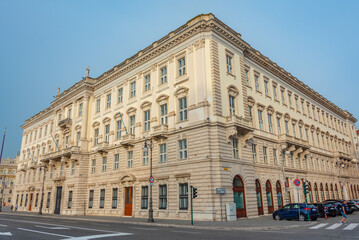 Obraz premium Facades of historical houses in Italian city Trieste