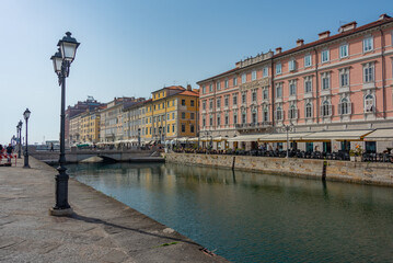 Restaurants at Canal Grande in Italian city Trieste