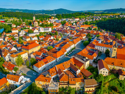 Aerial view of Novo Mesto in Slovenia