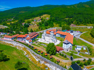 Naklejka premium Mileseva monastery in Serbia during a sunny day