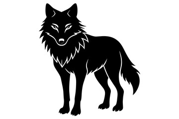 wolf  silhouette vector art illustration