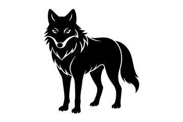 wolf  silhouette vector art illustration