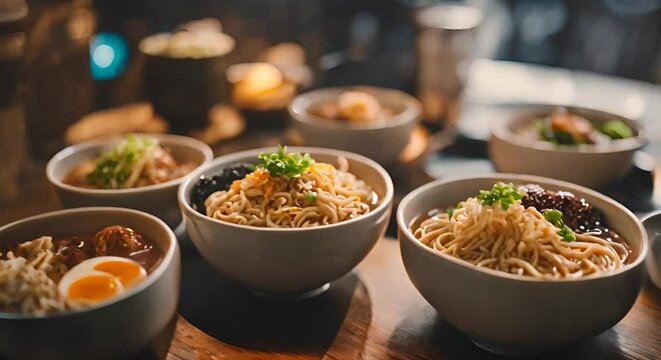 Ramen in a ramen restaurant.