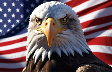 Eagle in American flag