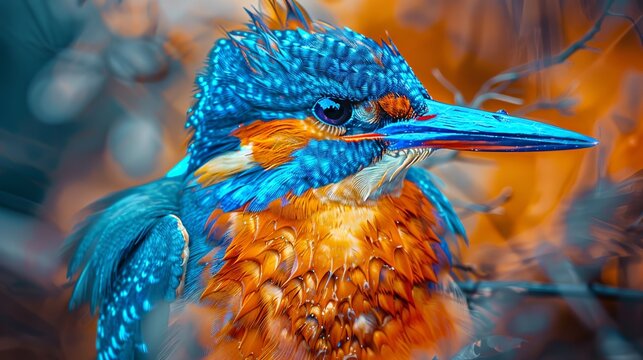 sapphire and gold of a kingfisher