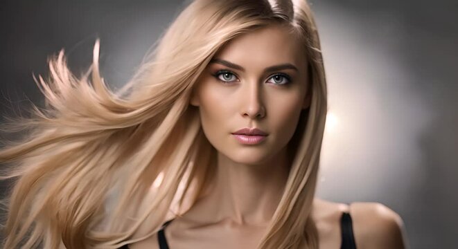Close up of hair extension.