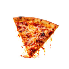 Delicious Pizza Slice in Transparent Background