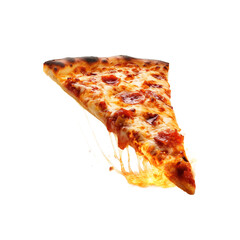 Delicious Pizza Slice in Transparent Background