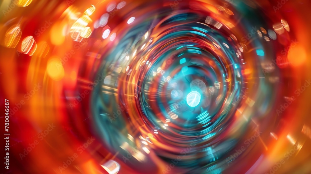 Aufkleber a colorful swirl of light and color with a blue center. the colors are bright and vibrant, creating 