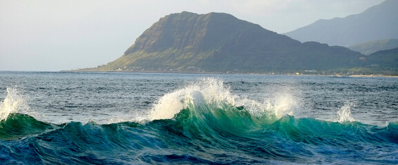 Mountains and Ocean Waves