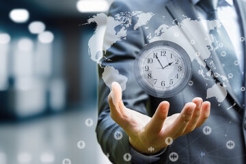 The concept of time management in business process.