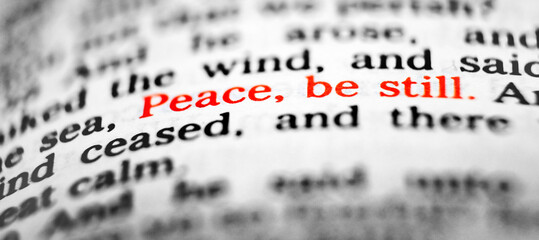 New Testament Scriptures from the Bible Peace be Still