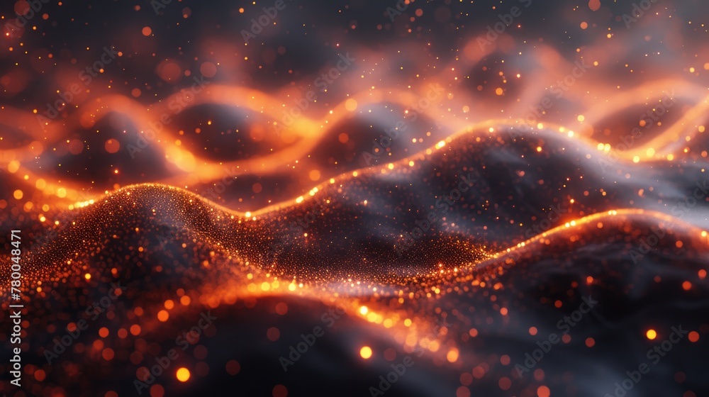 Fototapete this computer-generated image showcases a dynamic and vibrant wave of light, creating captivating vi