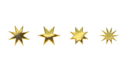 Star icon set gold symbol