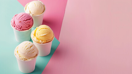 Chill Out with Sweetness: Colorful Ice Cream Cups