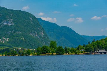 Summer day at lake Bohinj in Slovenia