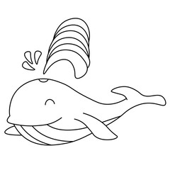 Kids Funny animal line art drawing PNG