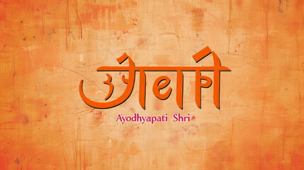 Marathi, Hindi calligraphy text 