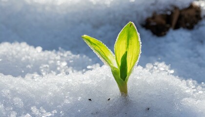 Seasonal Shift: Young Sprout Announces the Arrival of Spring