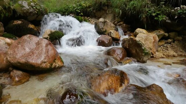 Slovenia, Perechnik waterfall in the Triglav National Park
