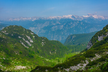 Triglav national park viewed from Mount Vogel, Slovenia